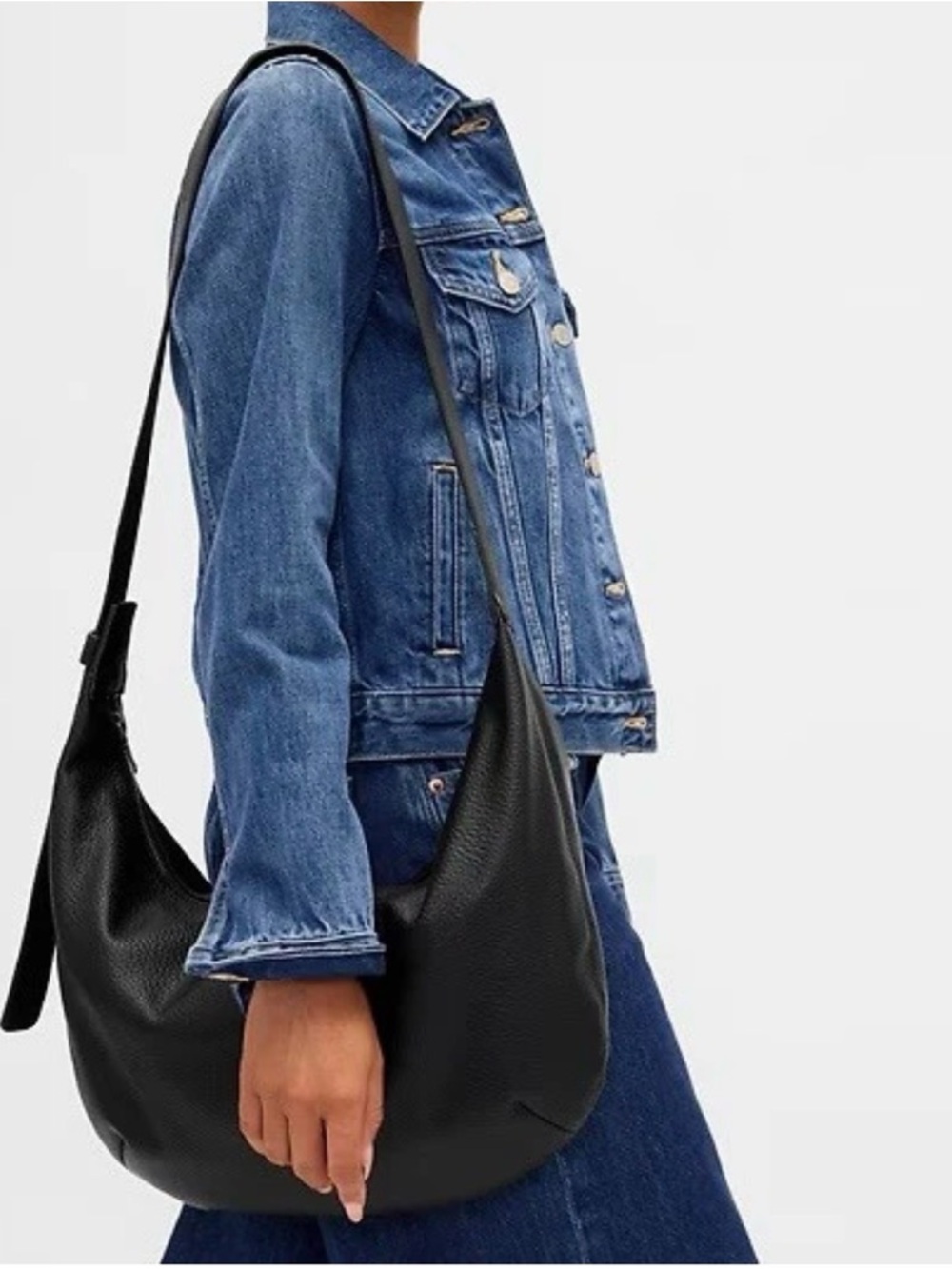 Gap Vegan Pebble Leather Slouchy Handbag - Picture 8 of 8